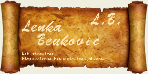 Lenka Beuković vizit kartica